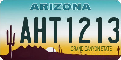 AZ license plate AHT1213