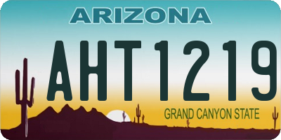 AZ license plate AHT1219
