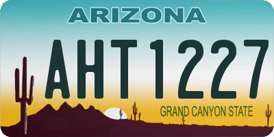 AZ license plate AHT1227