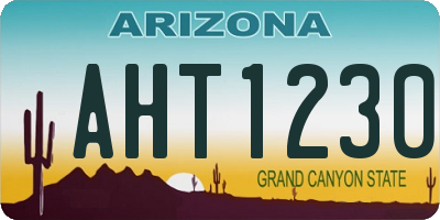 AZ license plate AHT1230