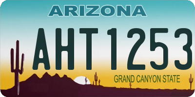 AZ license plate AHT1253