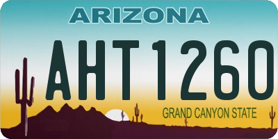 AZ license plate AHT1260