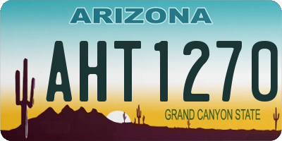 AZ license plate AHT1270