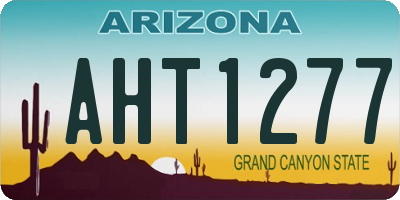 AZ license plate AHT1277