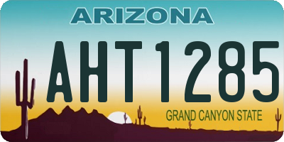 AZ license plate AHT1285
