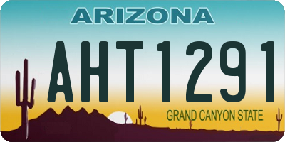 AZ license plate AHT1291