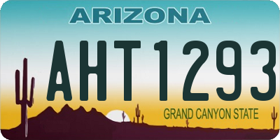 AZ license plate AHT1293