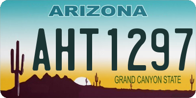 AZ license plate AHT1297