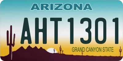 AZ license plate AHT1301