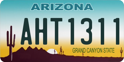 AZ license plate AHT1311