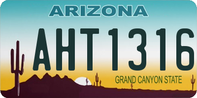 AZ license plate AHT1316