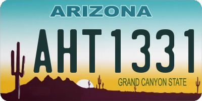 AZ license plate AHT1331