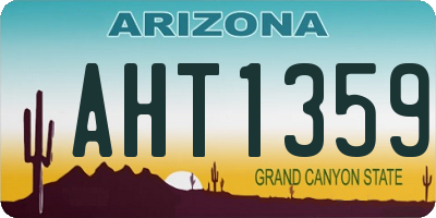 AZ license plate AHT1359
