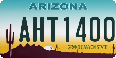 AZ license plate AHT1400