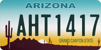 AZ license plate AHT1417