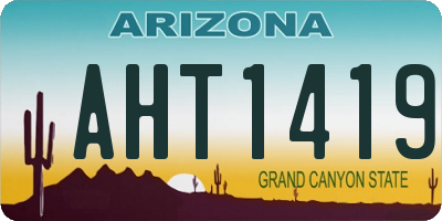 AZ license plate AHT1419