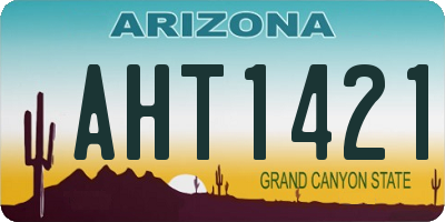 AZ license plate AHT1421