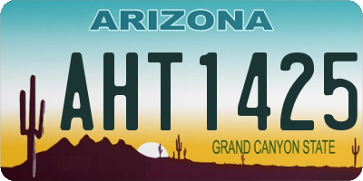 AZ license plate AHT1425