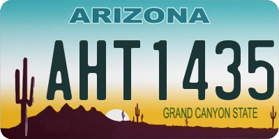 AZ license plate AHT1435