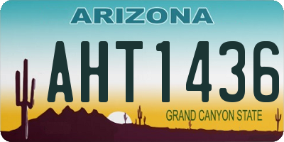 AZ license plate AHT1436