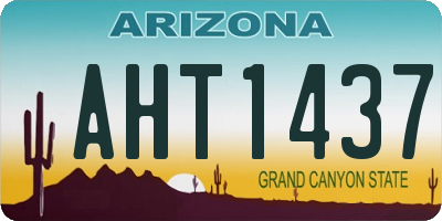 AZ license plate AHT1437