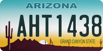 AZ license plate AHT1438