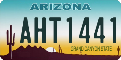 AZ license plate AHT1441