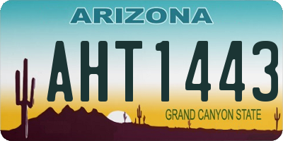 AZ license plate AHT1443