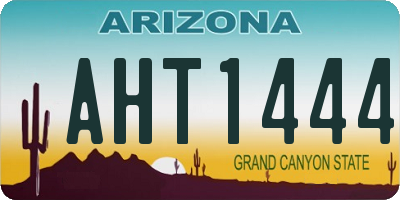 AZ license plate AHT1444
