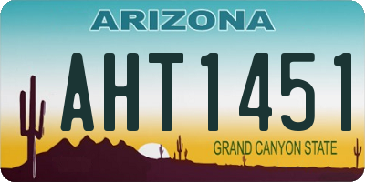 AZ license plate AHT1451