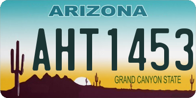 AZ license plate AHT1453