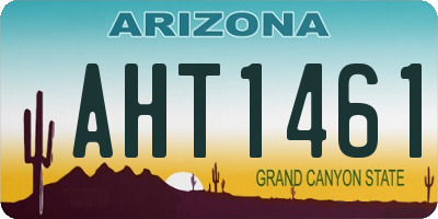 AZ license plate AHT1461