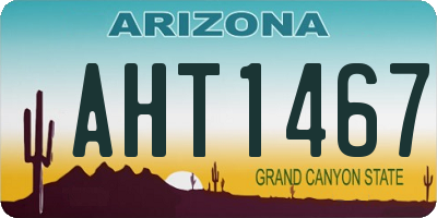 AZ license plate AHT1467