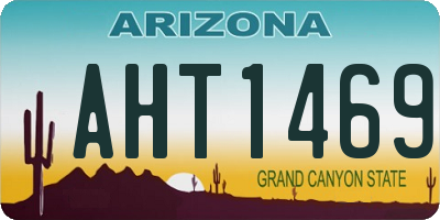 AZ license plate AHT1469