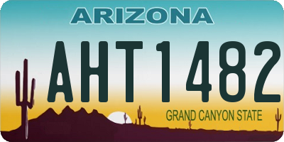 AZ license plate AHT1482