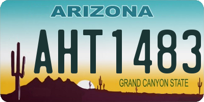 AZ license plate AHT1483