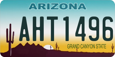 AZ license plate AHT1496