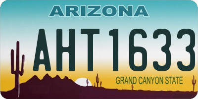 AZ license plate AHT1633