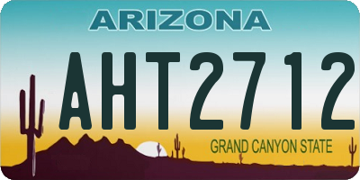 AZ license plate AHT2712