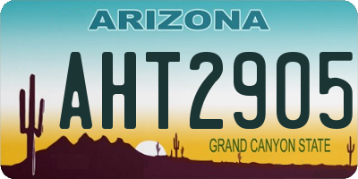 AZ license plate AHT2905