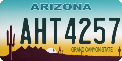 AZ license plate AHT4257