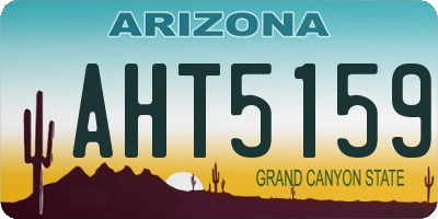 AZ license plate AHT5159