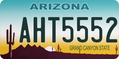 AZ license plate AHT5552