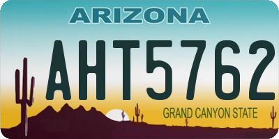 AZ license plate AHT5762