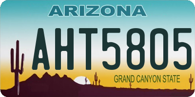 AZ license plate AHT5805