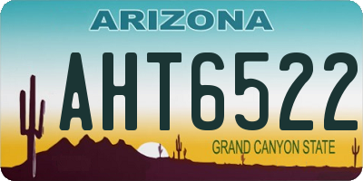 AZ license plate AHT6522