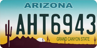 AZ license plate AHT6943