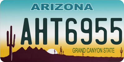 AZ license plate AHT6955