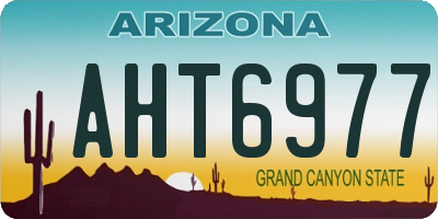 AZ license plate AHT6977