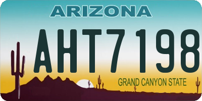 AZ license plate AHT7198